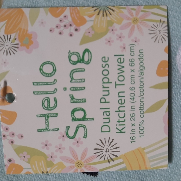 Easter Bunny Spring Farm Animals Dual Purpose Kitchen Dish Towels Fun Set - Picture 6 of 11